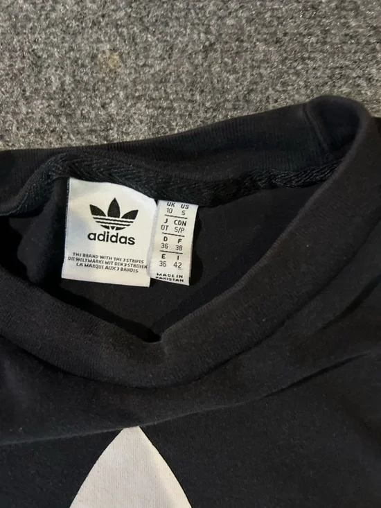 adidas Black Tee with White Trefoil Graphic - Picture 2 of 3